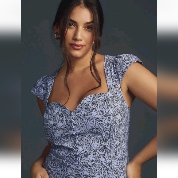 Anthropologie The Cecily Fit & Flare Sweetheart Dress by Maeve Size 1X, NWT - Picture 3 of 14